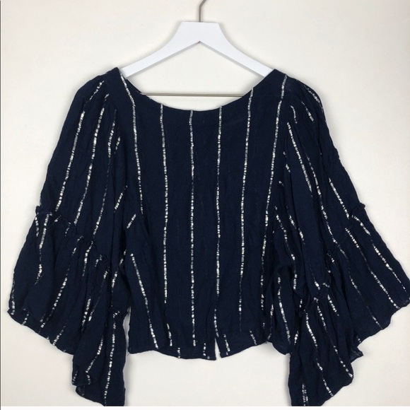 Floreat for Anthropologie bell sleeve top - Picture 5 of 7